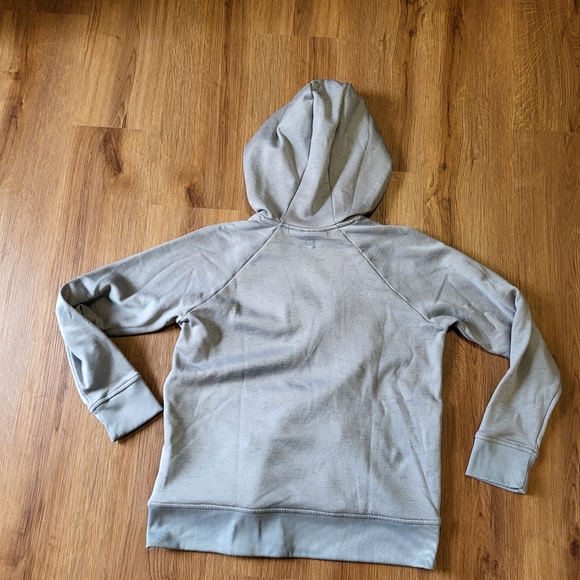 Under Armour ColdGear Hoodie Sweatshirt Big Logo Loose Grey‎ Women's Size Large - Picture 3 of 10